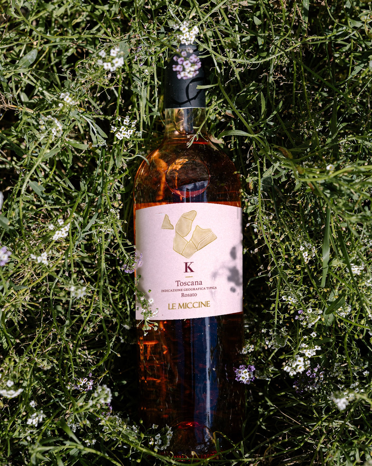 Le Miccine Rosato among wildflowers